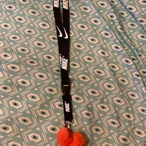 Black and white Nike lanyard